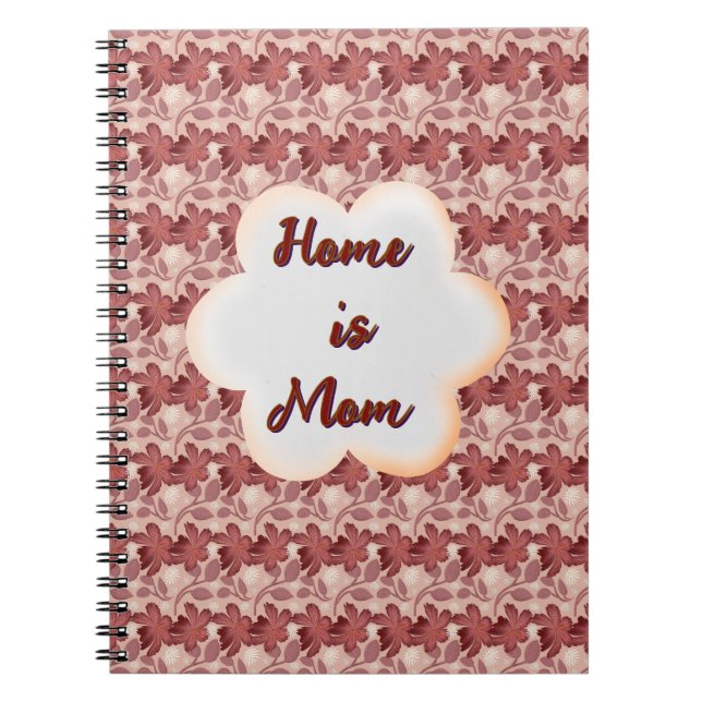 Custom and personalised mother's day floral gift  notebook (Front)