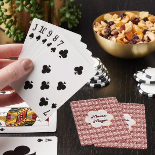 Custom and personalised mother's day floral gift playing cards