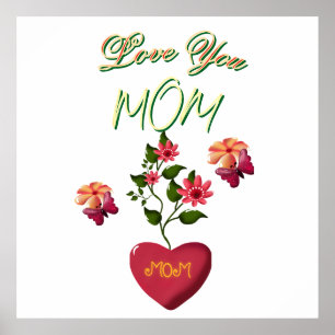 Custom and Personalised Mother's Day Floral gift  Poster