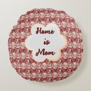 Custom and personalised mother's day floral gift  round cushion