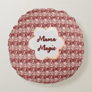 Custom and personalised mother's day floral gift round cushion