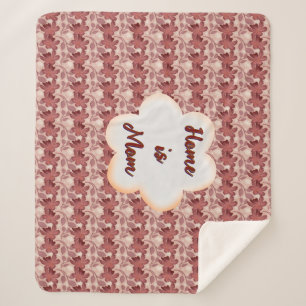 Custom and personalised mother's day floral gift  sherpa blanket