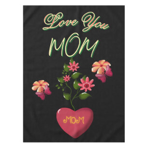 Custom and Personalised Mother's Day Floral gift  Tablecloth