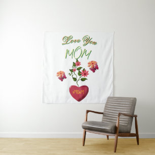 Custom and Personalised Mother's Day Floral gift  Tapestry