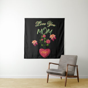 Custom and Personalised Mother's Day Floral gift  Tapestry