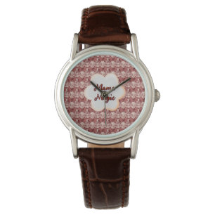 Custom and personalised mother's day floral gift watch