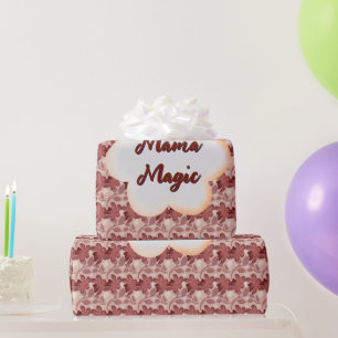 Custom and personalised mother's day floral gift wrapping paper