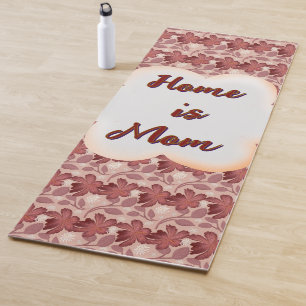 Custom and personalised mother's day floral gift  yoga mat
