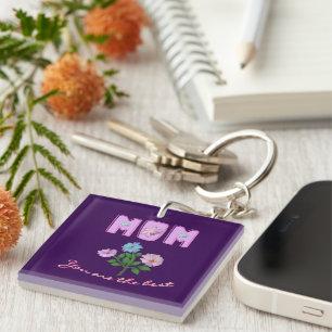 Custom and personalised mother's day gift key ring