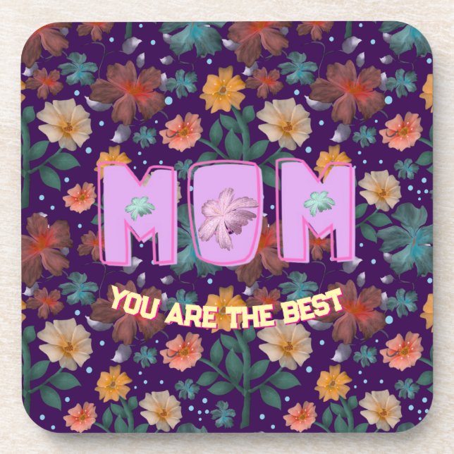 Custom and personalised mother's day gift  lumbar coaster (Front)
