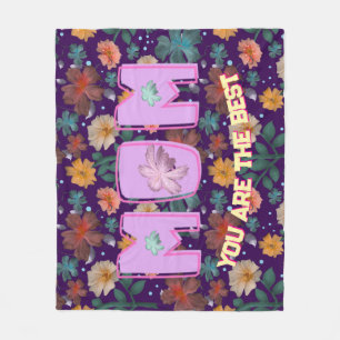 Custom and personalised mother's day gift  lumbar fleece blanket