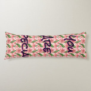 Custom and personalised watercolor floral  body cushion