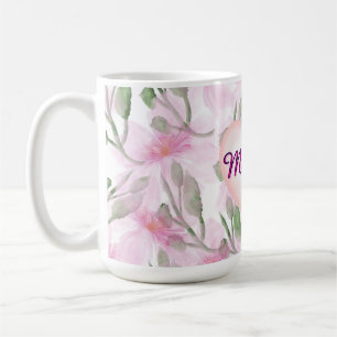 Custom and Personalised  watercolor floral gift  Coffee Mug