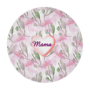 Custom and Personalised  watercolor floral gift  Cutting Board