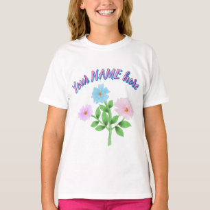 Custom and personalised watercolor floral gift   T-Shirt