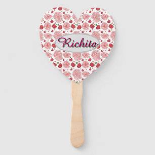 Custom and Personalised watercolor floral Hand Fan