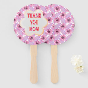 Custom and Personalised watercolor floral pattern Hand Fan