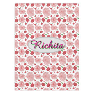 Custom and personalised watercolor floral pattern tablecloth