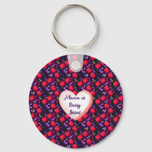 Custom and personalized Cute Cherry Butterfly  Key Ring