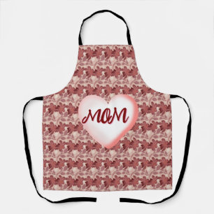 Custom and personalized floral gift for Mom Apron