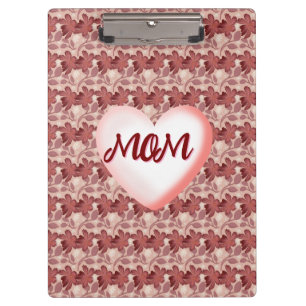 Custom and personalized floral gift for Mom Clipboard