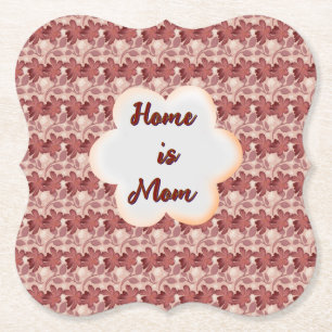 Custom and personalized mother's day floral gift  paper coaster