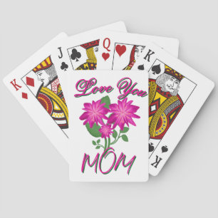 Custom and Personalized Mother's Day Floral gift Playing Cards