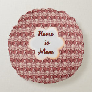 Custom and personalized mother's day floral gift  round cushion