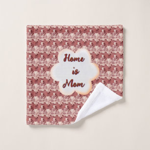 Custom and personalized mother's day floral gift  wash cloth