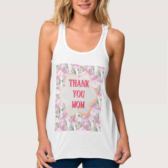 Custom and Personalized watercolor floral pattern  Singlet (Front)
