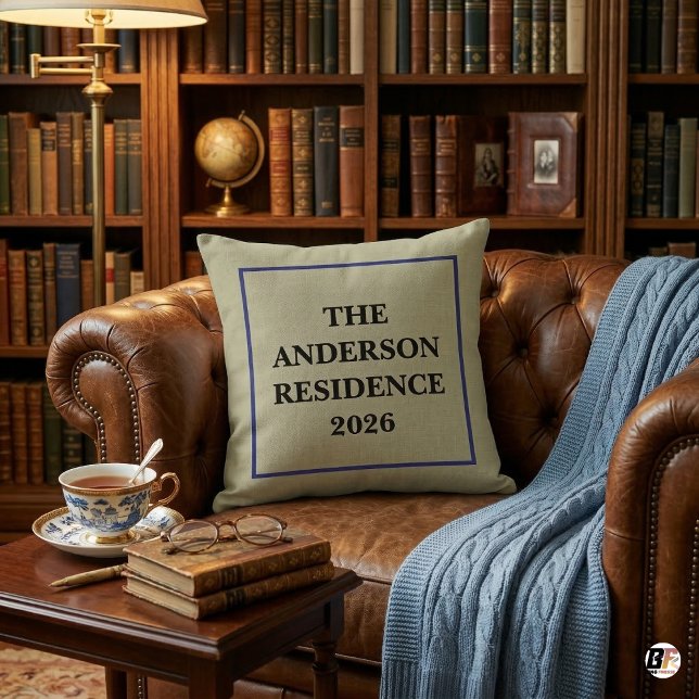 Custom Anderson Residence 2026 Established Year Pe Cushion (Creator Uploaded)