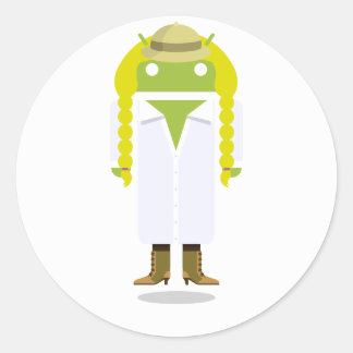 Custom Android Classic Round Sticker
