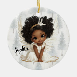 Custom Angel Christmas Keepsake Ceramic Tree Decoration