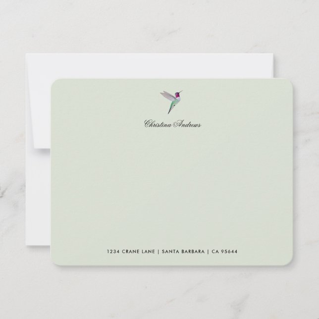 Custom Anna's Hummingbird  Card (Front)