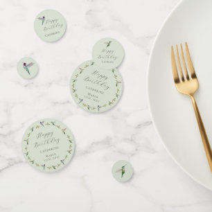 Custom Anna's Hummingbirds Birthday Confetti