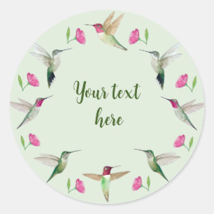 Custom Anna's Hummingbirds  Classic Round Sticker