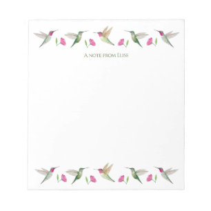 Custom Anna's Hummingbirds Notepad