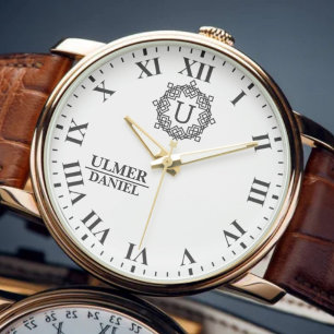 Custom Anniversary Engraved Name & Initials  Watch