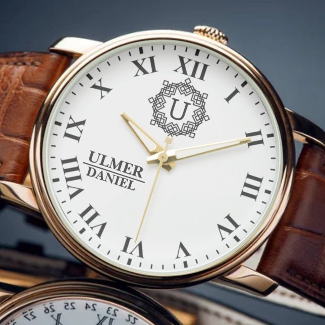 Custom Anniversary Engraved Name & Initials  Watch (Creator Uploaded)