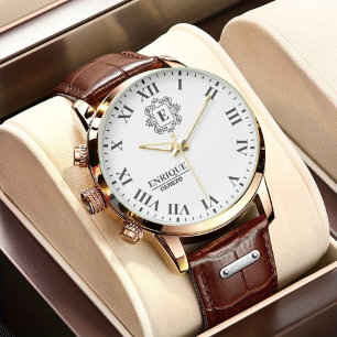Custom Anniversary Engraved Name & Initials  Watch