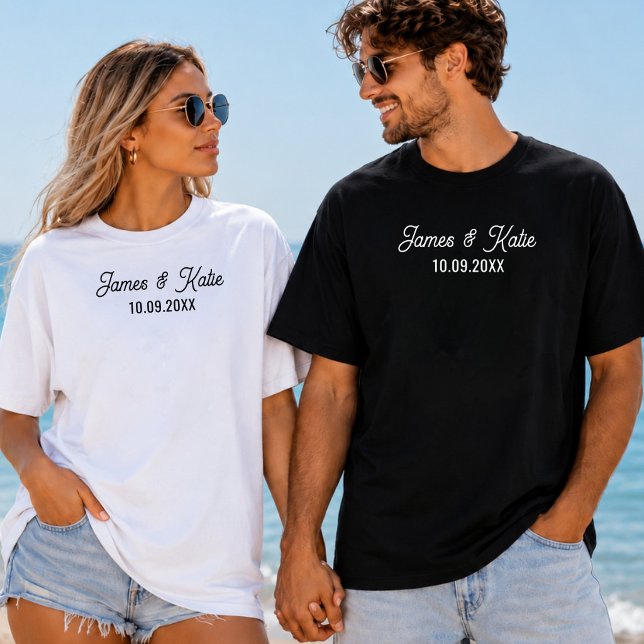  Custom Anniversary Matching For Couples Wedding T-Shirt (Creator Uploaded)