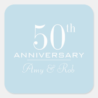Custom Anniversary modern stylish minimalist Square Sticker