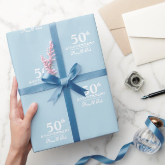 Custom Anniversary modern stylish minimalist Wrapping Paper