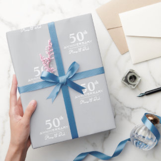 Custom Anniversary modern stylish minimalist Wrapping Paper