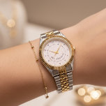 Custom Anniversary or Wedding Watch Gift for Her<br><div class="desc">Celebrate timeless love with this personalised unisex two-tone bracelet watch, designed as the perfect keepsake for couples, newlyweds, brides, grooms, husbands, wives, and anniversary celebrations. Add names, initials, dates, or “Mr & Mrs / His & Hers / Hubby & Wifey” to create a beautiful and meaningful gift they’ll treasure every...</div>