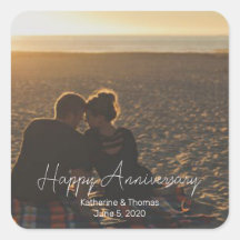 Custom Anniversary Photo Personalised text modern 