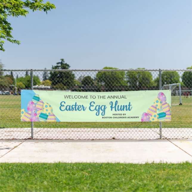 Custom Annual Easter Egg hunt signage hosted by Banner (Insitu)