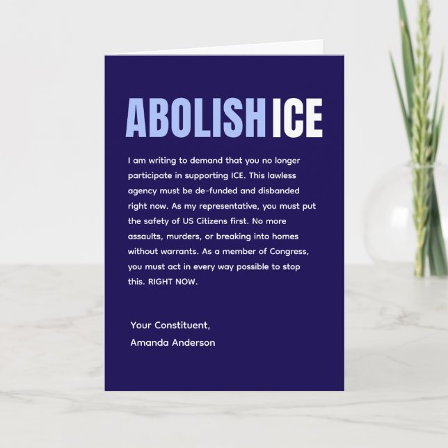 Custom Anti ICE Political Postcard (Front)