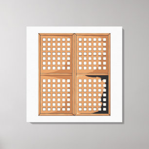 Custom Antique Capiz Shell Window Panels Invites Canvas Print