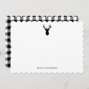 Custom Antler Deer Wilderness Logo Stationary Thank You Card